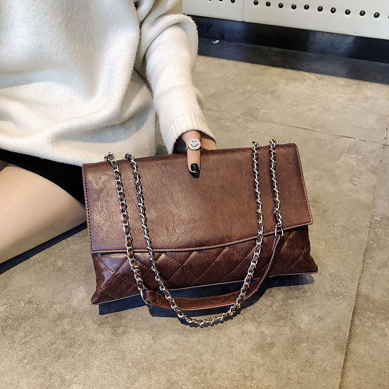 Trendy brand ins super fire bag women's 2021 new rhombus high-end chain all-match large-capacity one-shoulder messenger women's bag