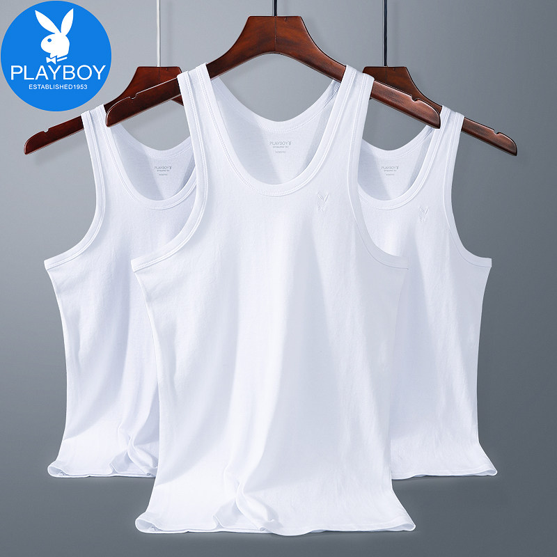 FlorPlayboy Men's Pure White Vest Summer Pure Cotton Sashimi Gym Gym Gym Gym Gym Gym Dpa SWEATSHIRT