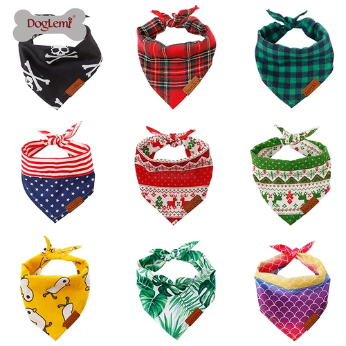 Doglemi Pet Routh вода полотенце полотенце нагрудно, собачье треугольное шарф, большая собака, золотые волосы плюшевые плюшки Corgi маленький собачий шарф