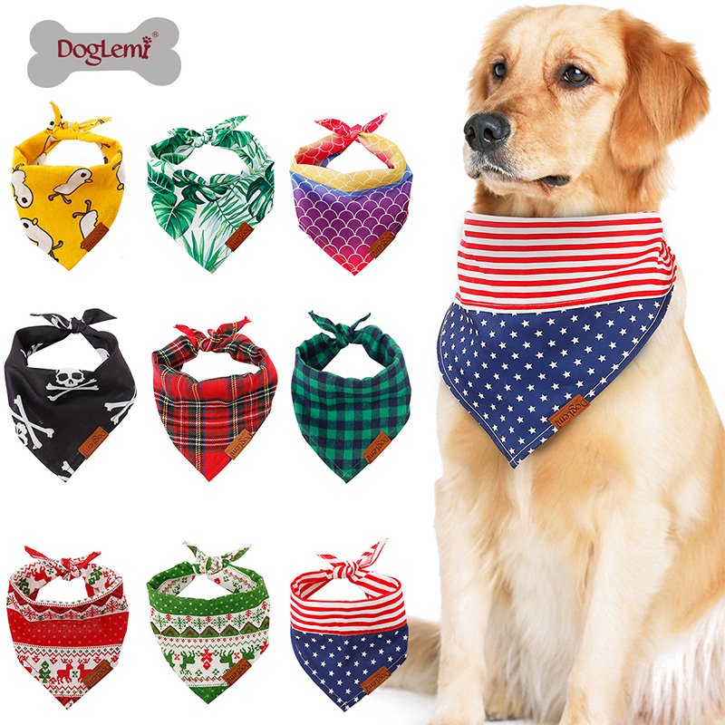 Pet triangle scarf dog slobber scarf large dog bib Golden Retriever Teddy Corgi bib small dog bib