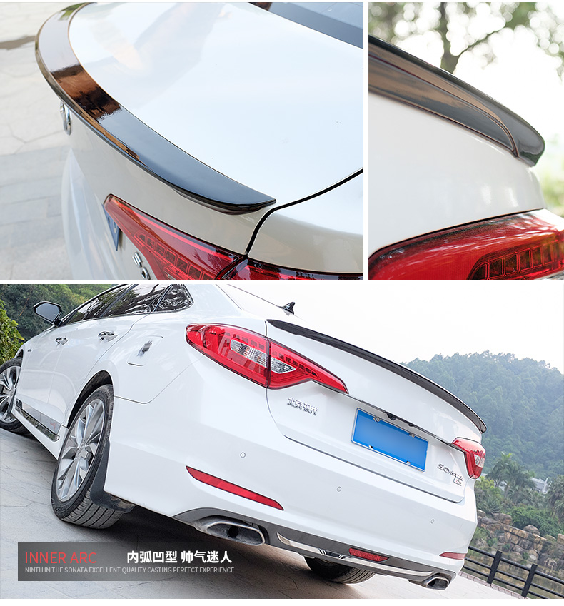 Dành riêng cho Hyundai Sonata Chín thế hệ Cánh sau Cáp 9 Tái trang bị Cánh gió chuyên dụng Đôi môi sau Thanh sau Spoiler Dải trang trí - Sopida trên cánh lướt gió mazda 2