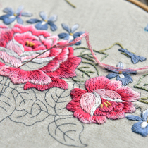 Rose and Violet handmade diy new European embroidery table mat Tea mat placemat embroidery material package kit