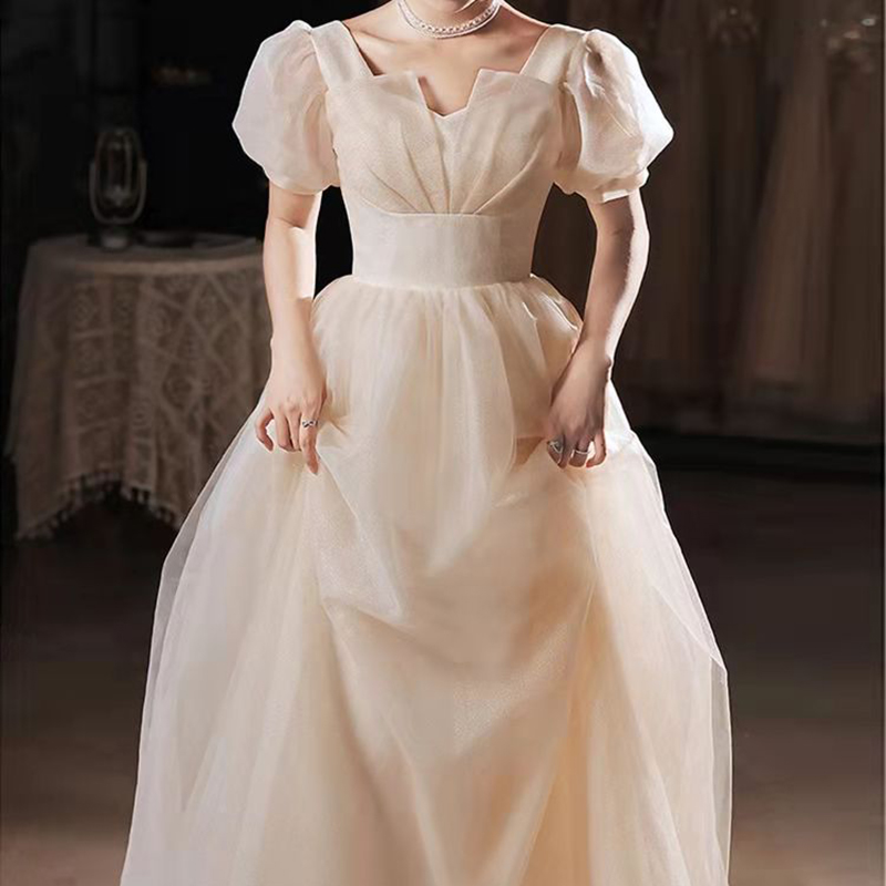 Evening dress, champagne color, 2023 collection Evening dress, champagne color, 2023 collection