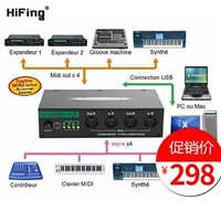 HiFing USB MIDI-блок для редактирования музыки MIDI 4 в 4 выхода MIDI-контроллер слияния и разделения слияния