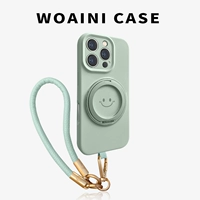 [Светло-голубой] Вращающаяся на 360° подставка★Настоящий жидкий силикон★С кожаным ремешком