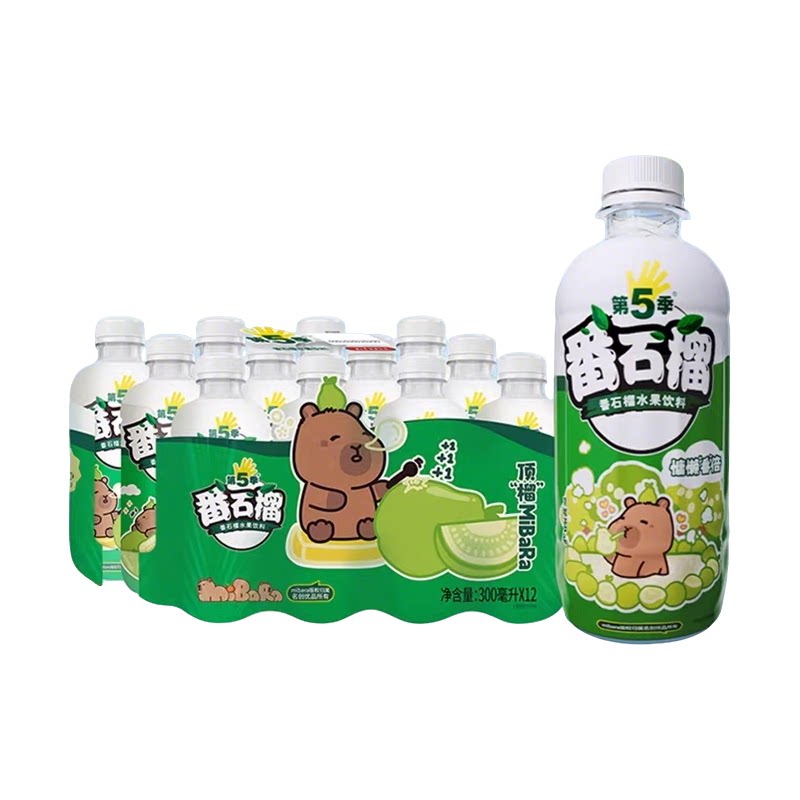 健力宝卡皮巴拉顶榴迷你番石榴口味12瓶