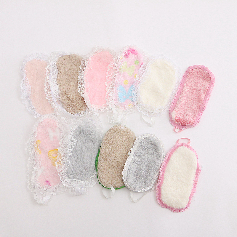 Printed blindfold winter new foreign trade student Teenage Girl Lace Flex Coral Suede Sleep Shading Blindfold 7622