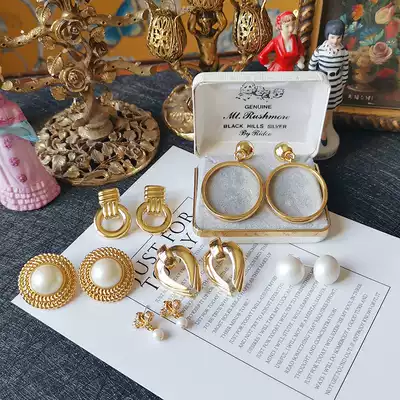 vintage overseas custom retro modern xtreme 80s ins exaggerated classic pearl large ring earrings