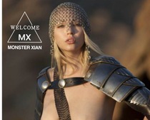 MX monster creative niche handmade large ring metal fashionable headwear performance costume headwear