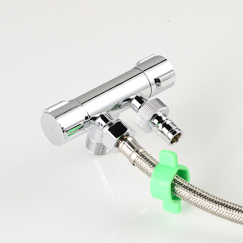 Full copper triangular valve multifunctional angle valve in one-in-two out of water inlet valve water-stop valve water inlet valve switch