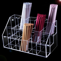 Acrylic pen holder display shelf oblique insertion stationery store student pen holder neutral ballpoint pen multi-function storage box