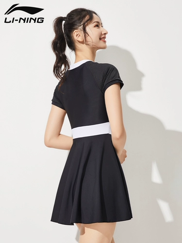 Li Ning, женский купальник 2025, неоконсервативный цельный купальник больших размеров для толстых девочек, горячий весенний профессиональный купальник