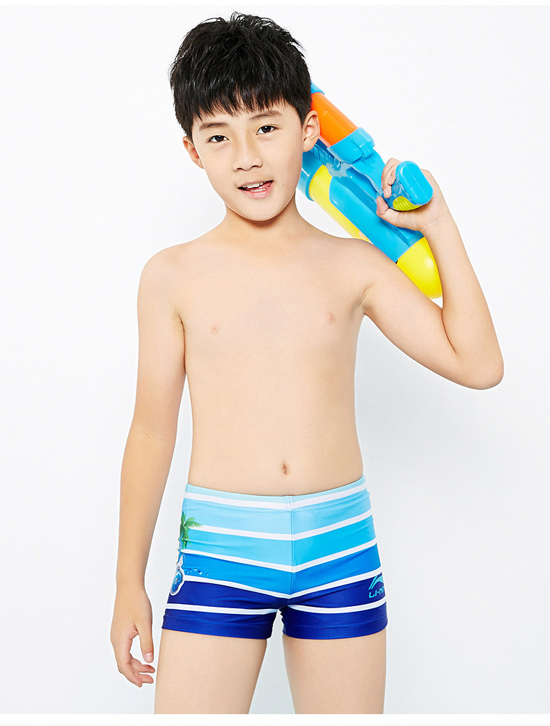 Quần bơi trẻ em Li Ning quần bơi bé trai quần áo trẻ em trẻ em lớn võ sĩ quần bơi sinh viên quần short mùa xuân áo tắm nóng - Bộ đồ bơi của Kid đồ bơi elsa