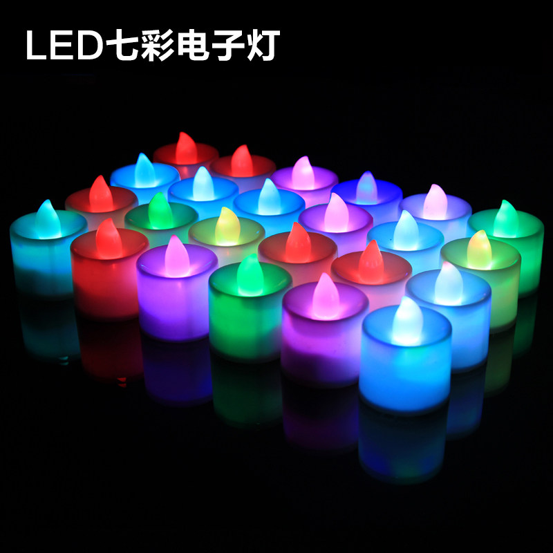 DIY Mosaic Candlestick Glass LED Electronic Light