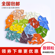 250g childrens school activities Art diy handmade material crystal mosaic loose particle triangle