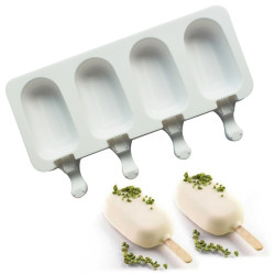 Oval Ice Cream Mold French Dessert Mousse Creative Ice Cream LAOSHU Popsicle Ice Lolly Ice Cake Tool Soft Silicone