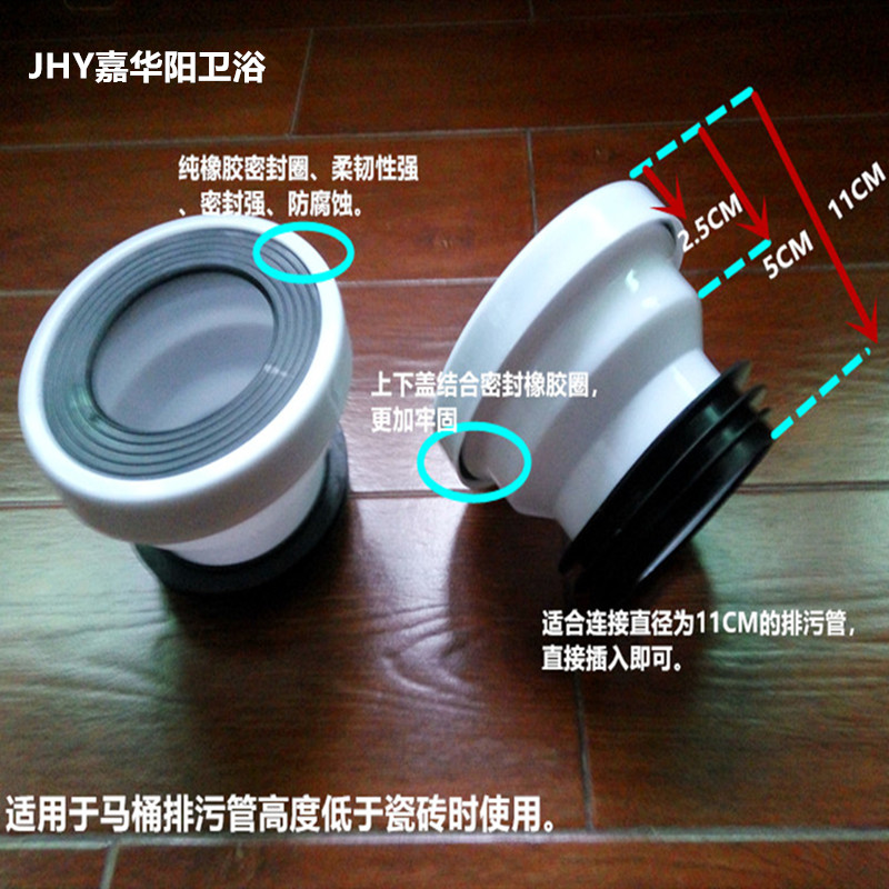 Toilet Wall Wall Wall Sewage Tube Direct Distribution Direct Discharge Increased Flange Extension and High Leakage Seal Coil