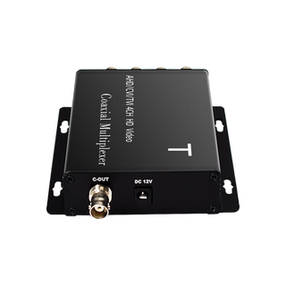 创立信 TVI同轴高清4路复用器 海康多路视频叠加器1分4扩充器