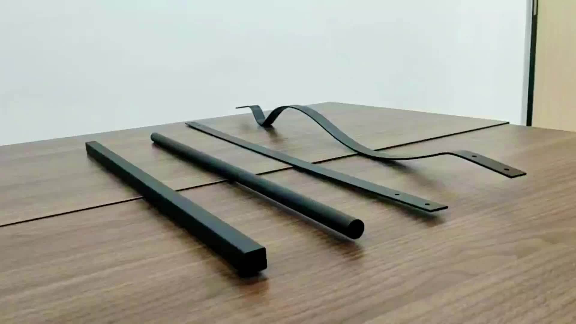 New Arrived 26 Inch Outdoor Square Pipe Iron Staircase Railing Black