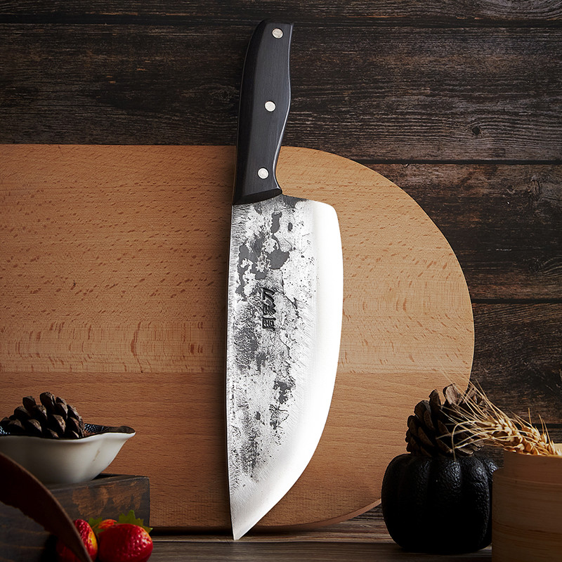 Zhou Family Knife Handcrafted Forged steel Butchered Steel Slaughter of Pork Butcher Meat Butcher Knife Beef Knife Beef Knife Split Knife Multipurpose Kitchen Knife