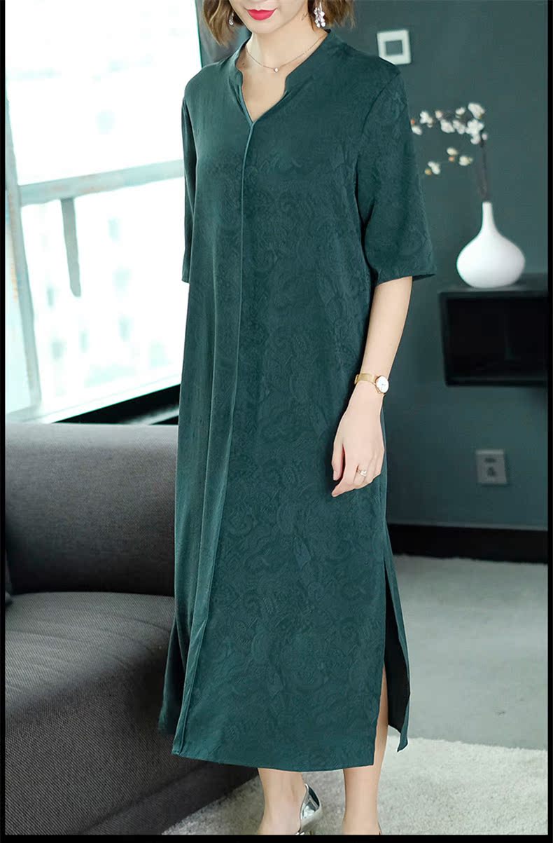 Váy đầm rộng nữ xuân hè 2019 mới hè rộng rãi size lớn khí chất quý phái được mẹ gầy qua váy. - Sản phẩm HOT đầm kiểu