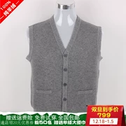 Áo len nam mùa thu và áo len cashmere cổ chữ V vest vest 100% nguyên chất cashmere