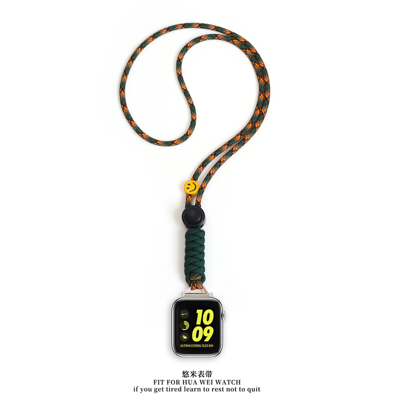 Imported Hand-Woven Tension Rope Suitable for Apple S11/S10 Neck Strap Appleultra1/2 Watch S8S7