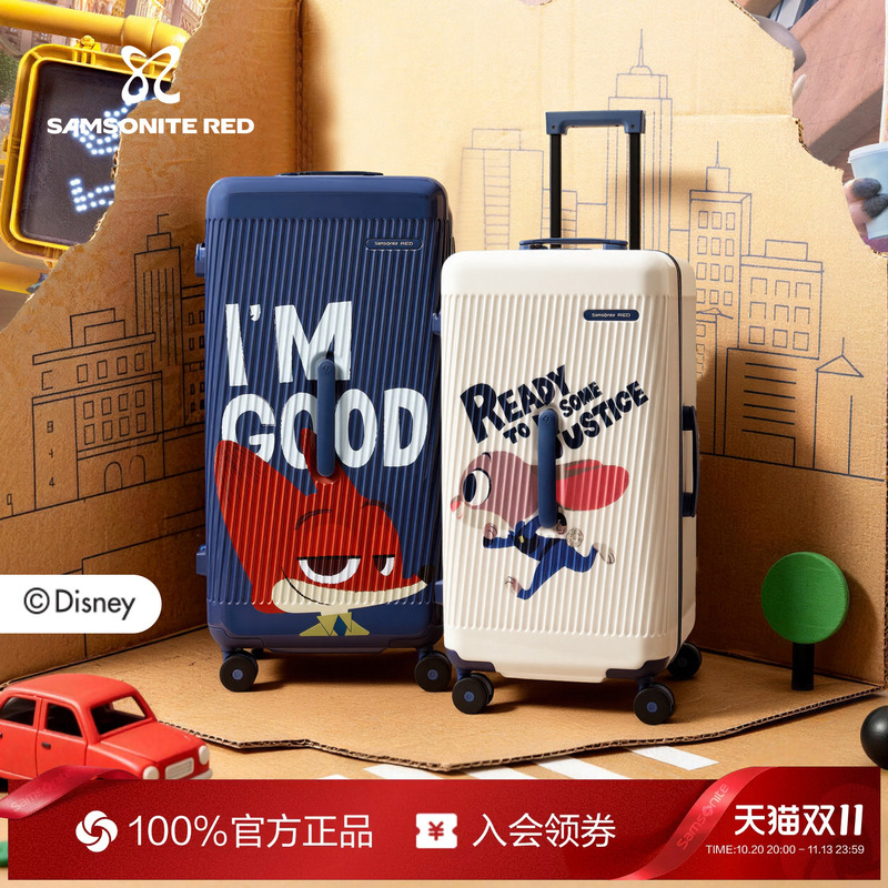 "Disney Collaboration" Samsonite X Zootopia Suitcase Nick and Judy Travel Case Nz6