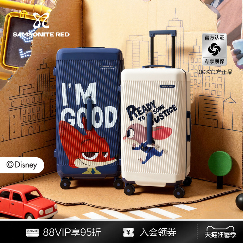 "Disney Collaboration" Samsonite X Zootopia Suitcase Nick and Judy Travel Case Nz6