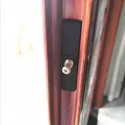 Aluminum alloy pull door lock slider sliding door hook lock accessories up and down movable latch buckle flat concave lock fastener