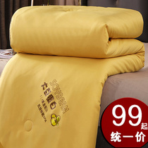 Thickened Warm Soybean Fiber Quilt by Core Spring and Autumn Quilt Air Conditioned by Single Double Antibacterial Silk Cotton Quilted By Winter Bedding