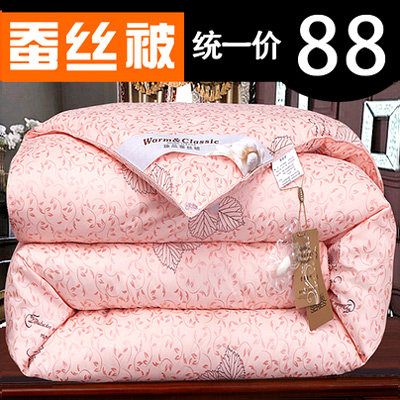 Thickened silk quilt winter quilted by spring and autumn full cotton silk cotton quilt core quilted double single winter warm 10 catty winter