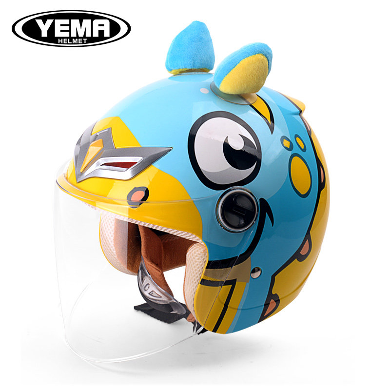 Mustang children's helmet boys and girls four seasons universal gray steal electric car helmet baby toddler half helmet