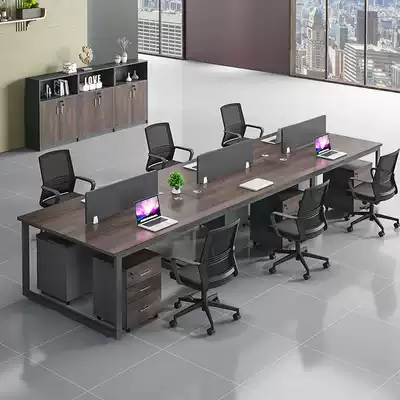 Staff office desk and chair combination Simple modern four 46-person screen partition card seat staff seat company computer desk