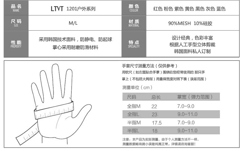 Gants pour vélo mixte LTVT - Ref 2240816 Image 7