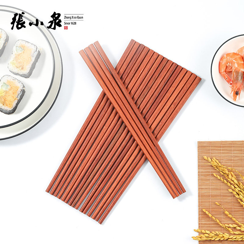 Zhang Koizumi Xuanxiang Tiewood chopsticks Home ten Double fit One chopstick Family suit No lacquer No wax tableware