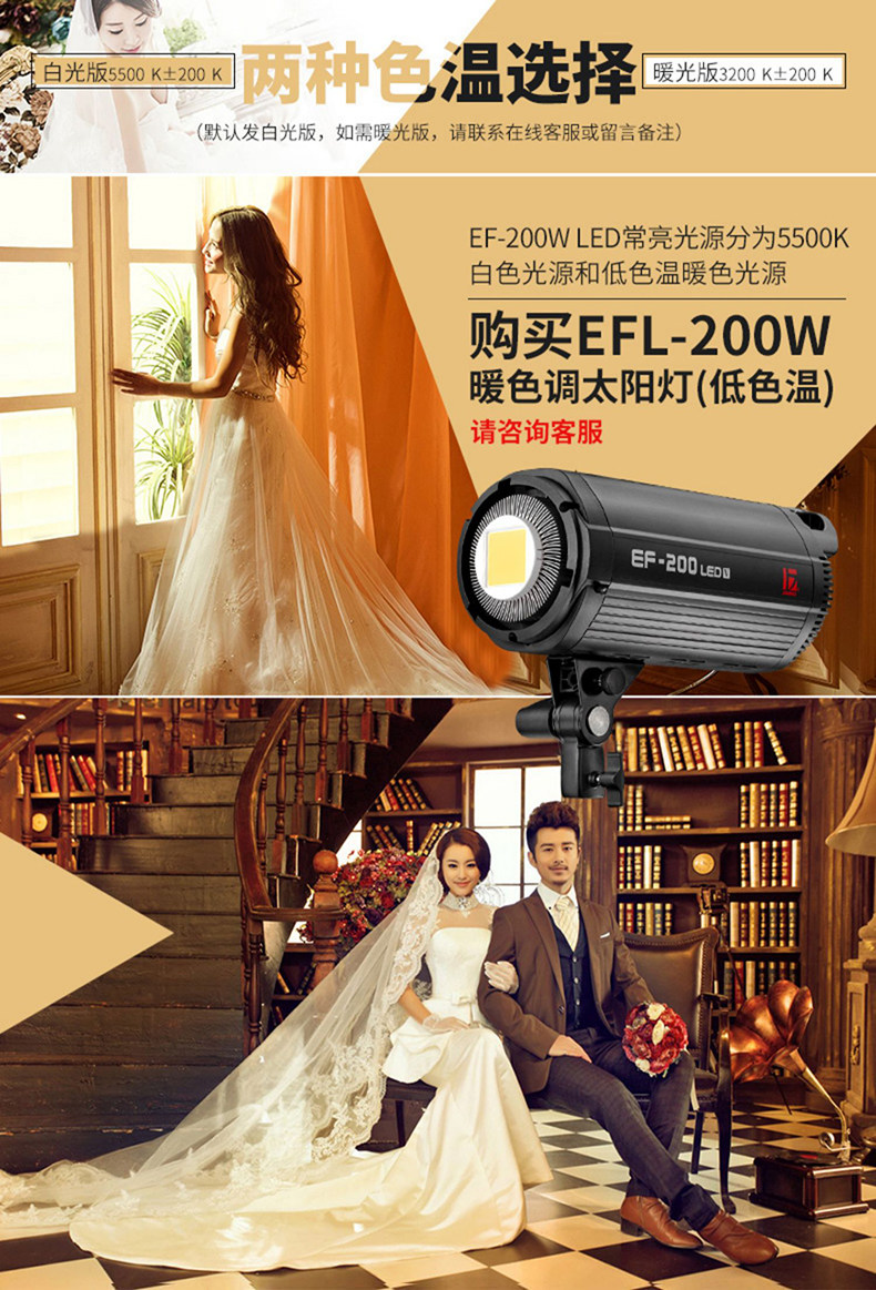 金貝 EF-200 200w持續燈