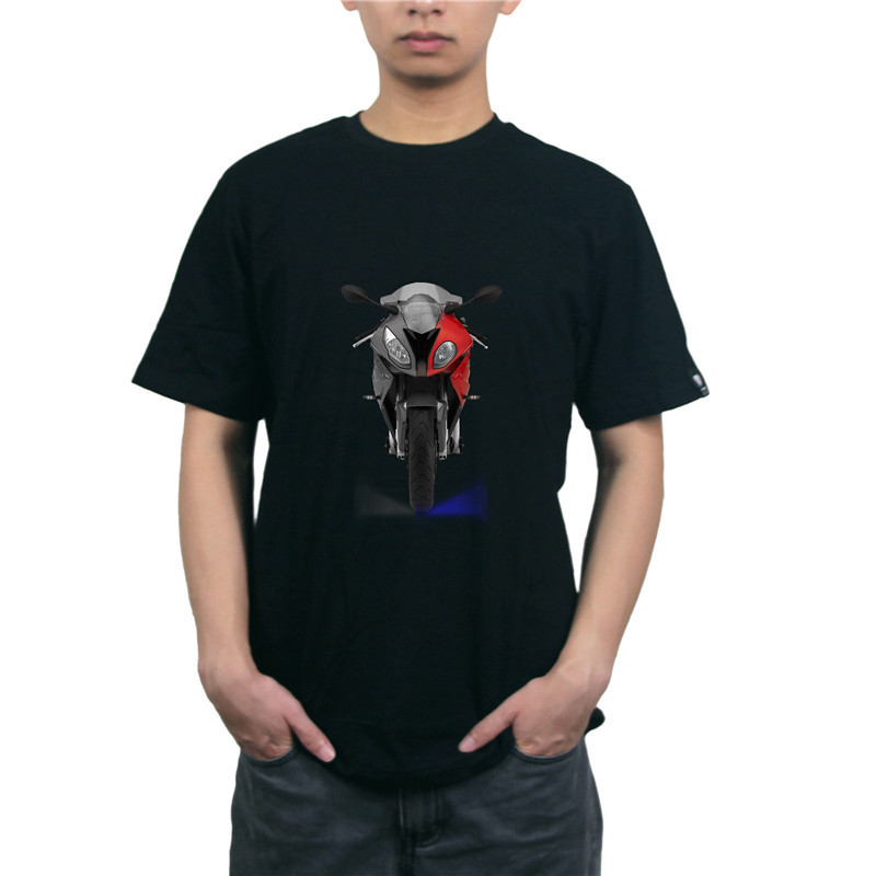 KODAKIN BMWS1000RR Mormon T-shirt male printed casual short sleeve blouses loose motion pop