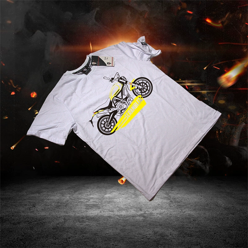 KODASKIN Ducati tự du lịch SCRAMBLER Jin xe máy tay ngắn tay áo thun cotton thoải mái cổ tròn - Xe máy Rider thiết bị