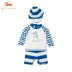 Etito thương hiệu quần áo trẻ em bé trai phù hợp với đồ bơi mũ bơi quần ba bộ kem chống nắng an toàn và đáng yêu