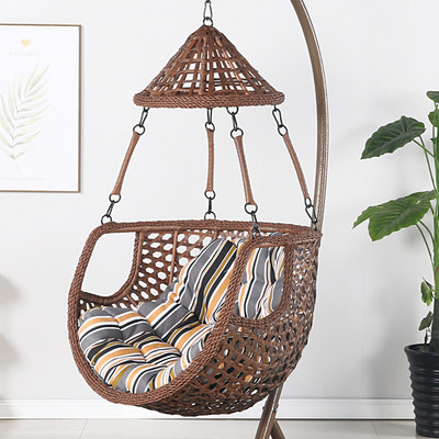Net red winding bird's nest ins new natural rattan hanging hand-woven lazy outdoor courtyard swing rocking chair