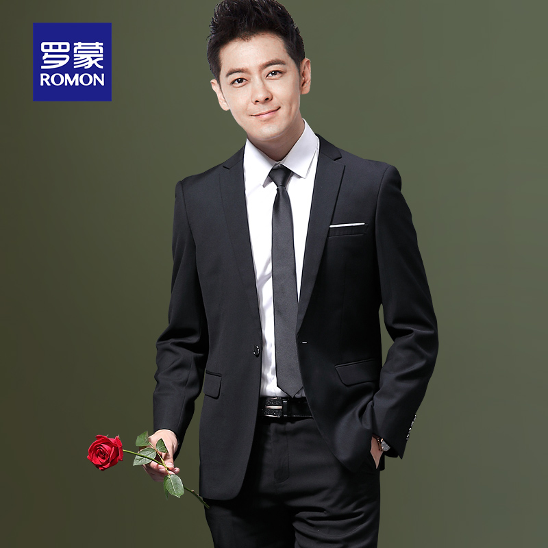 Romont Official Men's Suit Suit Casual Professional Dress Three-Piece Set Groom Groomsmen Wedding Dress Suit Men