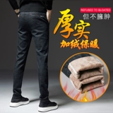 Демисезонные джинсы, флисовые удерживающие тепло штаны, оверсайз, в корейском стиле