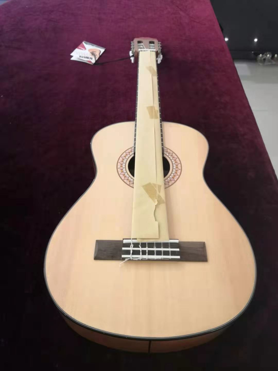 Red Cotton Guitar LC18 Children Adult Beginner Student Test recommended Nylon Strings 34 Inch Classical Guitar