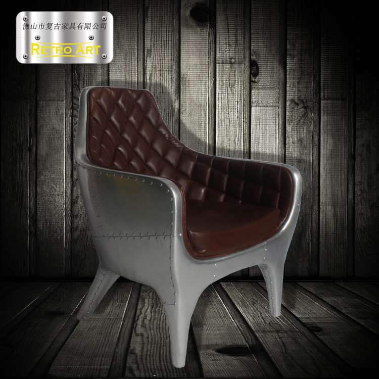 Office sofa Inleneure-Euro style genuine leather single creative chair aluminium leather office chair fibreglass office chair boss chair