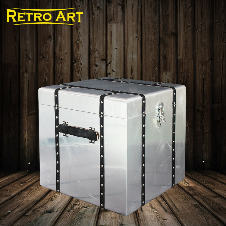 TV cabinet aluminum tea table designer retro Loft metal furniture bed tail stool storage cabinet bedside table