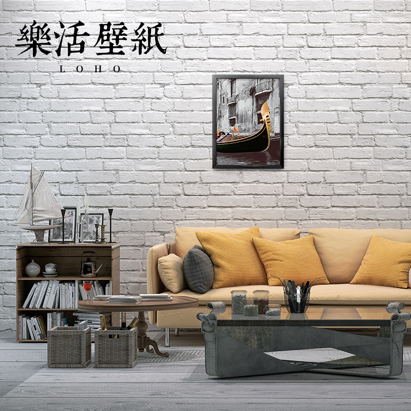 Vintage white brick brick pattern wallpaper 3D three-dimensional white brick brick imitation brick cultural brick living room dining room wallpaper