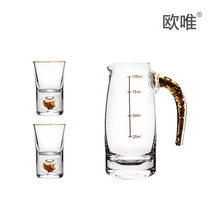 Sketching crystal glass white wine glass creative trumpet Home Wine Goblet with a sip of a small wine Punch Courtesy Kit