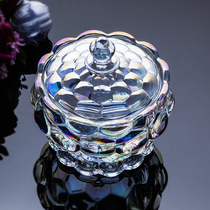 Ou Wei with lid fruit plate plating glass fruit plate creative large candy box living room fruit box home gift