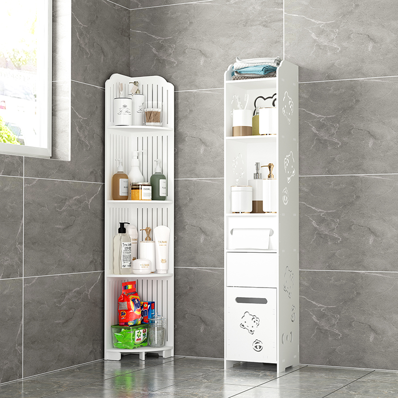 Makeup Room Shelving Toilet Floor Shelf Bathroom Corner corner Triangle Contained Bathroom Wall Corner Corner corner